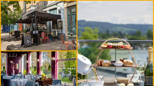 Collection of images showing Chaplias Kitchen, Victoria's Restaurant and Afternoon Tea at Nook