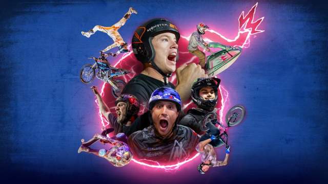 Nitro Circus athletes in bomb logo