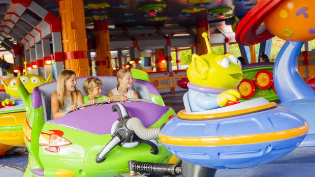Alien Swirling Saucers attraction in Toy Story Land at Disney's Hollywood Studios.