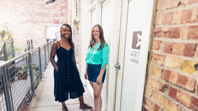 Executive Director Gabriella Huggins and Development & Communications Director Cara Jean Hall