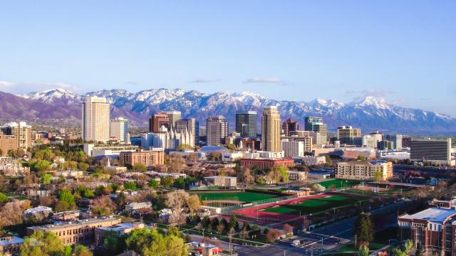 Salt Lake City Skyline in the springtime