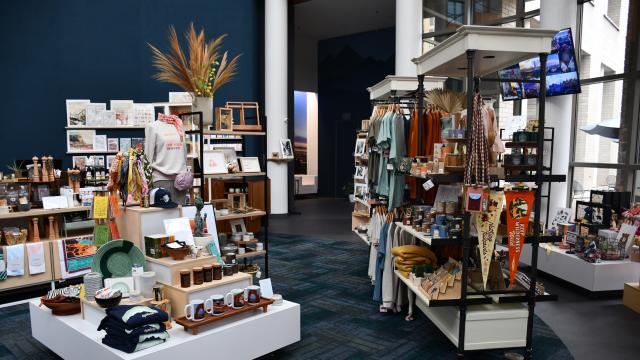 The Salt & Honey gift shop area at the Salt Lake Visitors Information Center
