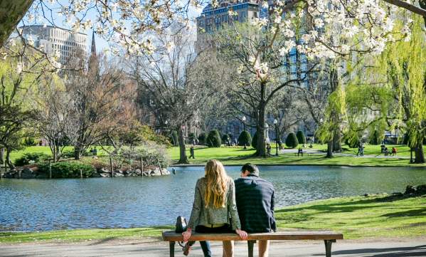Public Garden couple in Spring