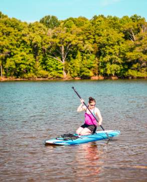 Paddleboarding at Latta Nature Preserve