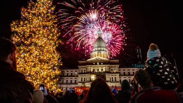 Fireworks over the State Capitol Building