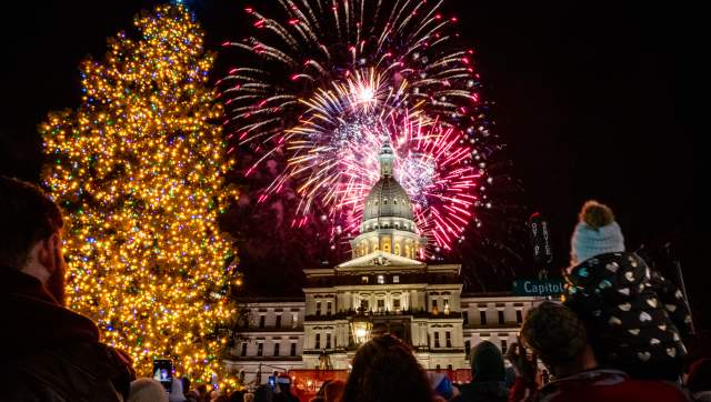 Fireworks over the State Capitol Building