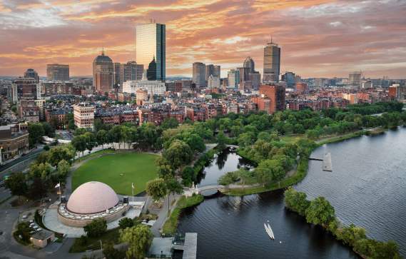 Aerial view of Boston's Skyline