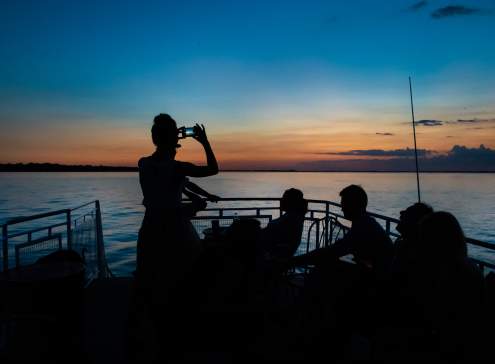 Riverboat Sunset Photo