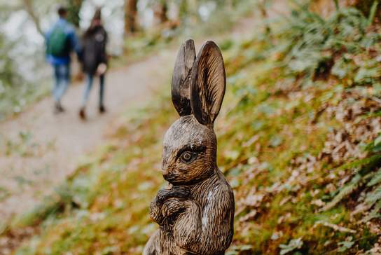 Rabbit Statue on a Swansea Bay Walking Path