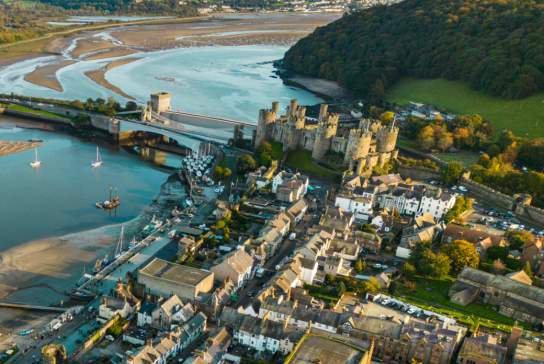 Conwy Castle View from the Sky