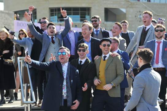 Group of men at Cheltenham Festival