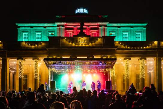 Pittville Pump Room Cheltenham - Christmas lights switch on. An annual free family-friendly event for all ages.