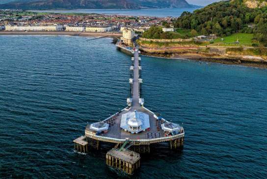 View from the sea of Llandudno Pier