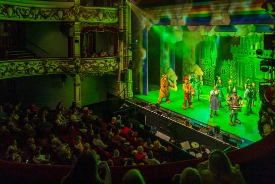 Wizard of Oz on the stage at Swansea Grand Theatre
