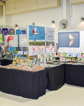 Art-focused vendor booth at a vendor fair.
