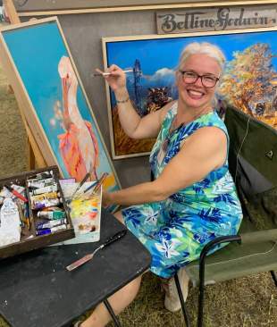 Woman Painting Art Festival