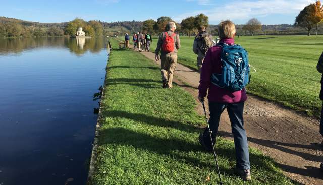 Walkers on the Thames Path at Henley