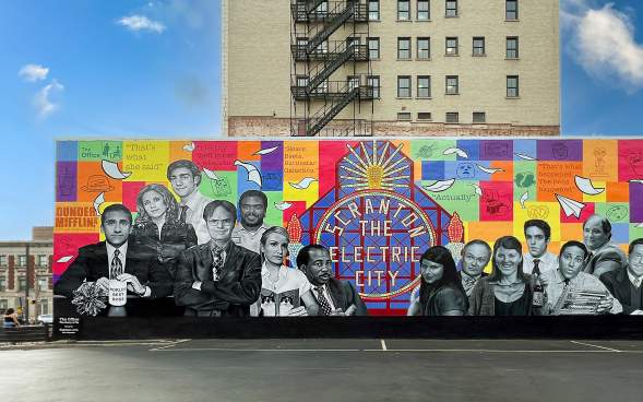 The Office: The Story of Us mural in Downtown Scranton