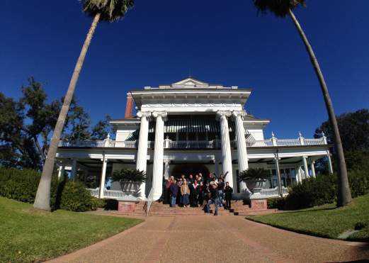 Group in front of a building