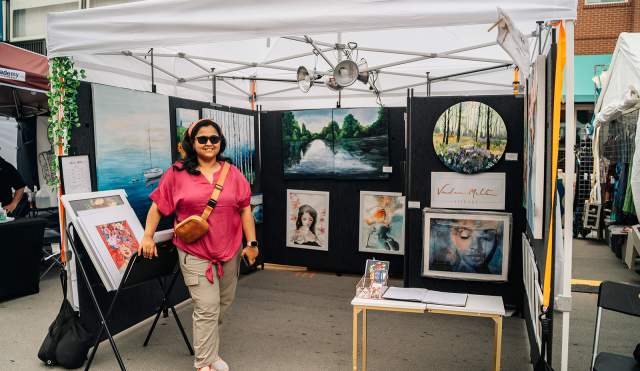 Vendor at a festival in Grapevine, Texas
