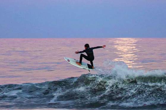 Surfing in Ocean City, MD