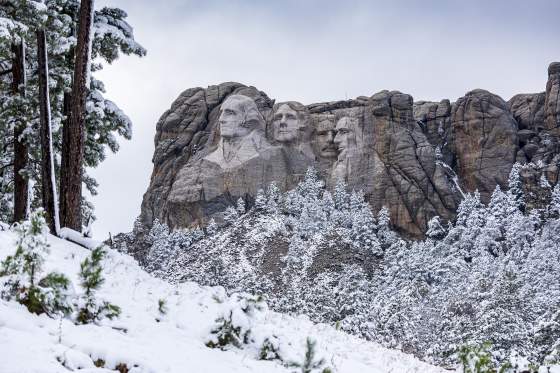 Mount Rushmore Snow
