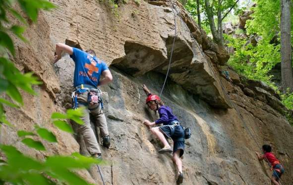 rock climbing at King's Bluff