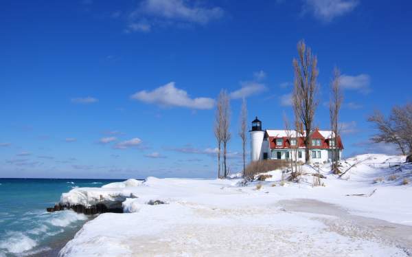Point Betsie in Winter