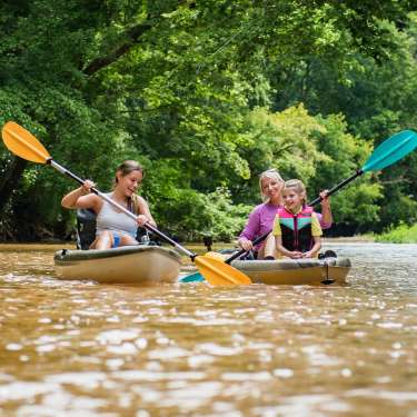 ladies kayaking