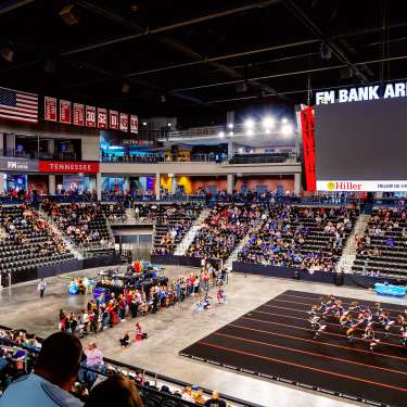 Cheer performance at F&M Bank Arena