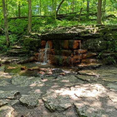 The Yellow Spring in Glen Helen Nature Preserve in Yellow Springs, Ohio