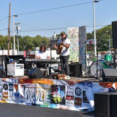 Musicians play during the Artsville Fest in Clarksville, TN