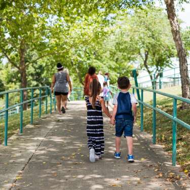Children Walking at McGregor Park Cumberland Riverwalk