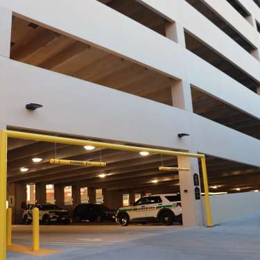 Emergency Vehicles in parking garage