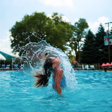 Girl at The Beach Waterpark Wood Dale IL