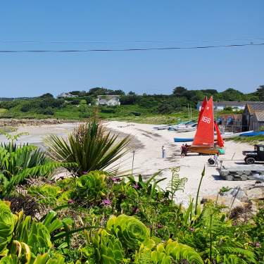 A view of Porthmellon Beach