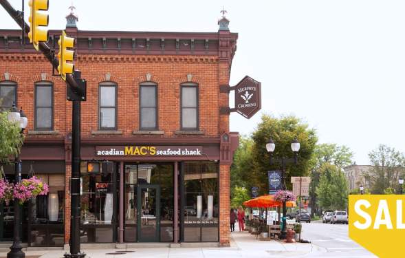 Downtown saline, outside of Mac's seafood