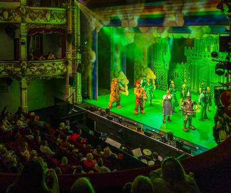 Wizard of Oz on the stage at Swansea Grand Theatre
