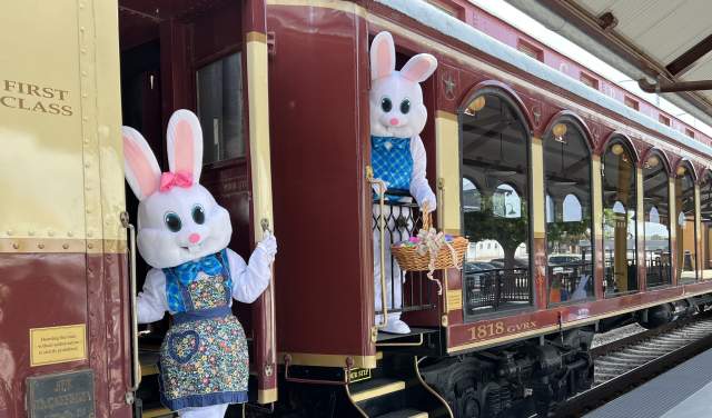 Easter Bunny Express on the Grapevine Vintage Railroad in Grapevine, Texas