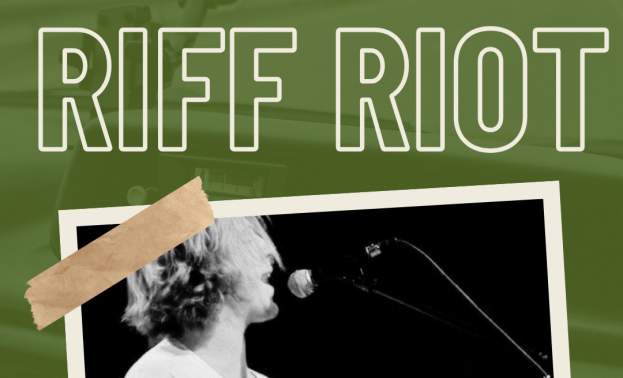 Event Graphic promoting Riff Riot Band as a featured musical guest for Gilroy Downtown Live Summer Concert Series.