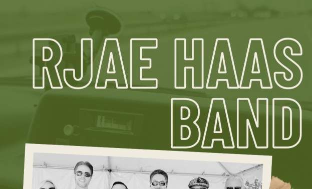 Event Graphic promoting RJAE HAAS Band as a featured musical guest for Gilroy Downtown Live Summer Concert Series.