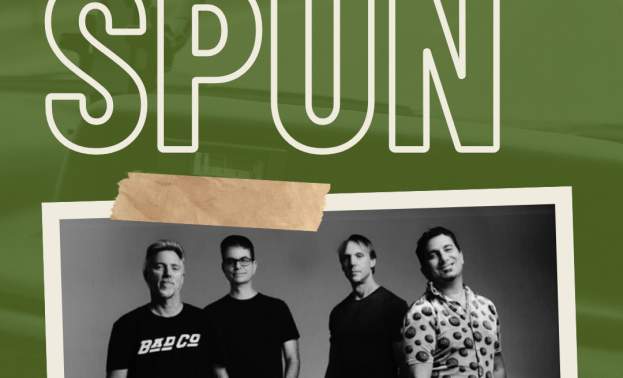 Event Graphic promoting Spun Band as a featured musical guest for Gilroy Downtown Live Summer Concert Series.