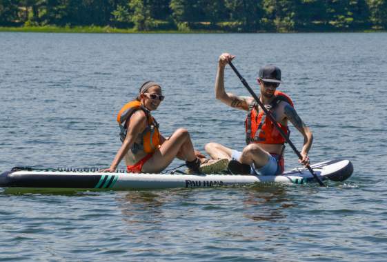 Stand Up Paddle Boarding on Cottage Grove Lake by Melanie Griffin