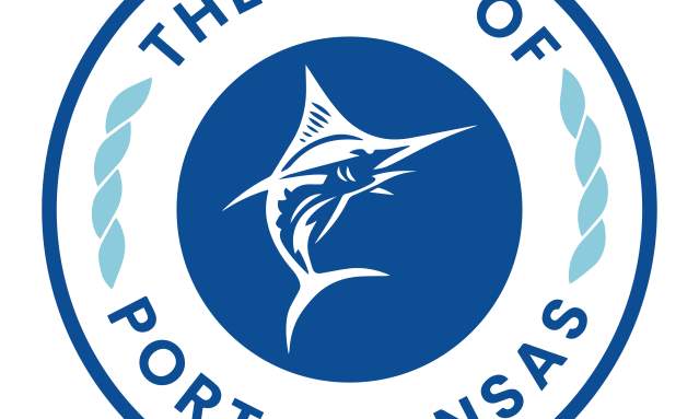 City of Port Aransas seal with a marlin in the middle