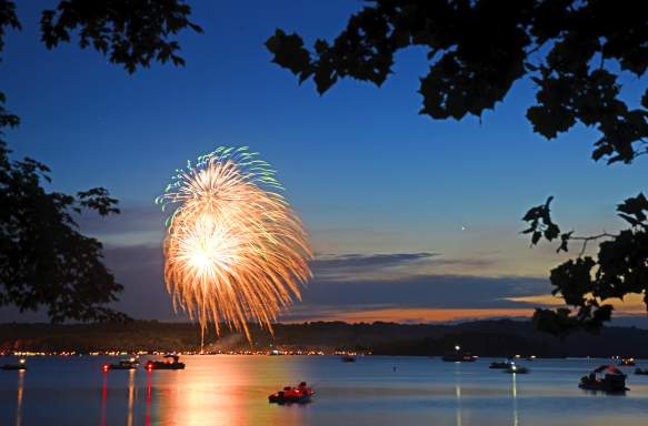 fireworks at monroe lake