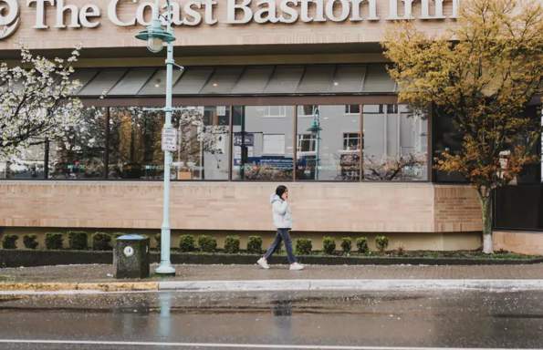 The outside of the Coast Bastion Inn.