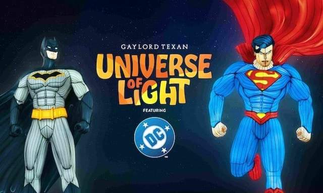 Promo graphic of Gaylord Texan Universe of Light exhibit in Grapevine, Texas