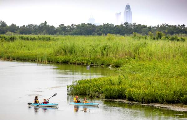 People Enjoying 5 Rivers Kayak Tour In Mobile, AL
