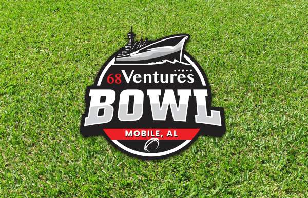 68 Ventures Bowl logo on a background of green grass