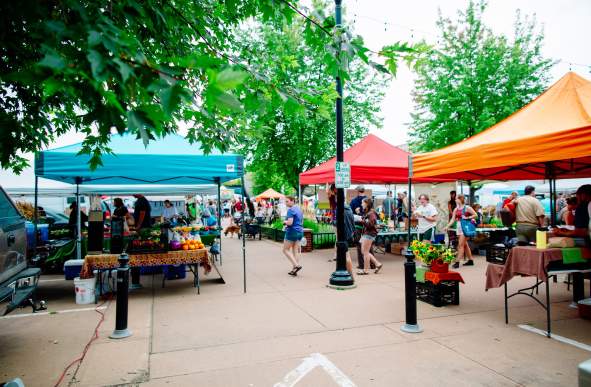 Wisconsin's oldest farmers market is tucked into Downtown Stevens Point, where it has been held since 1853.